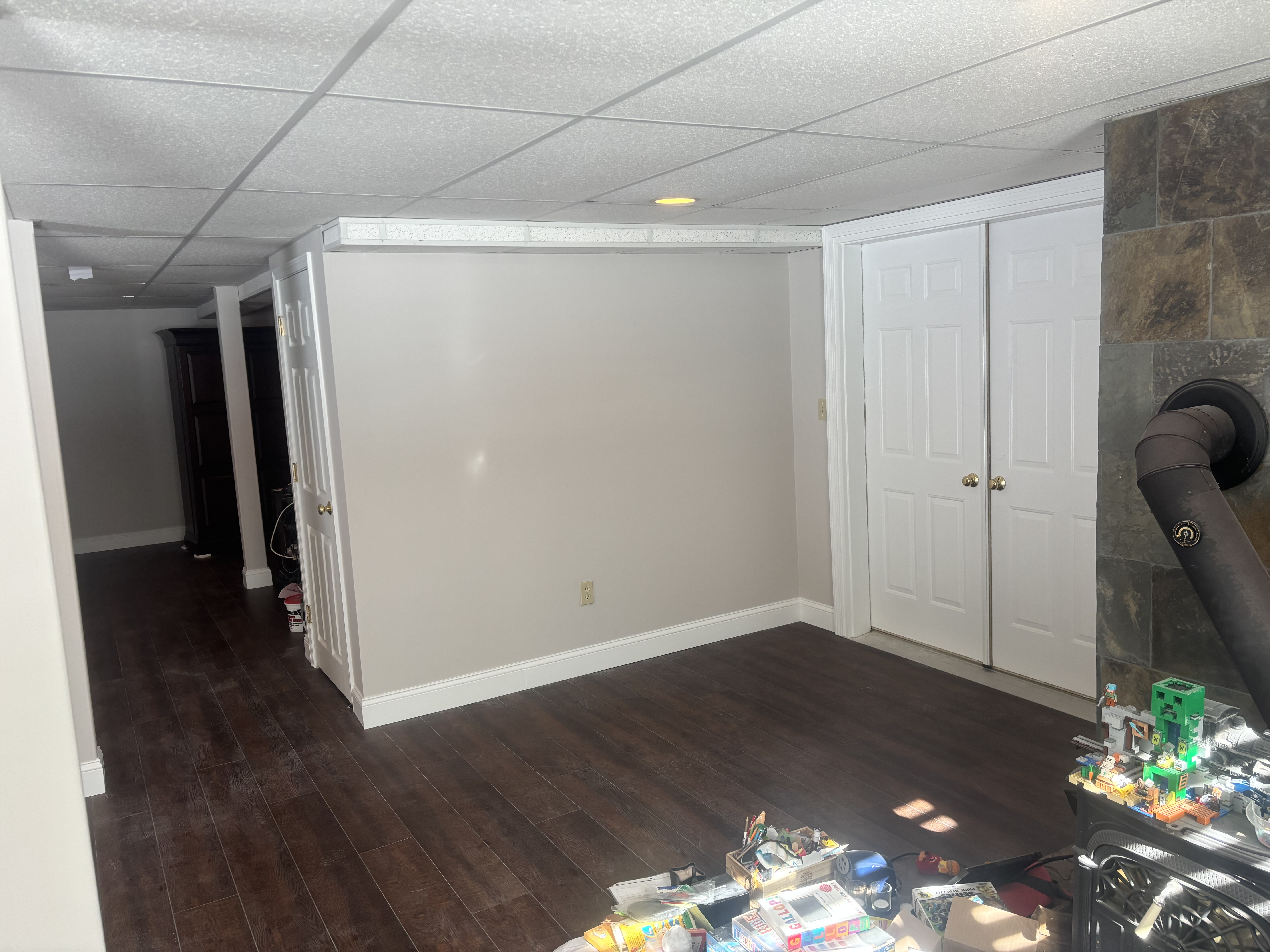 Finished interior walls, doors, and trim after painting