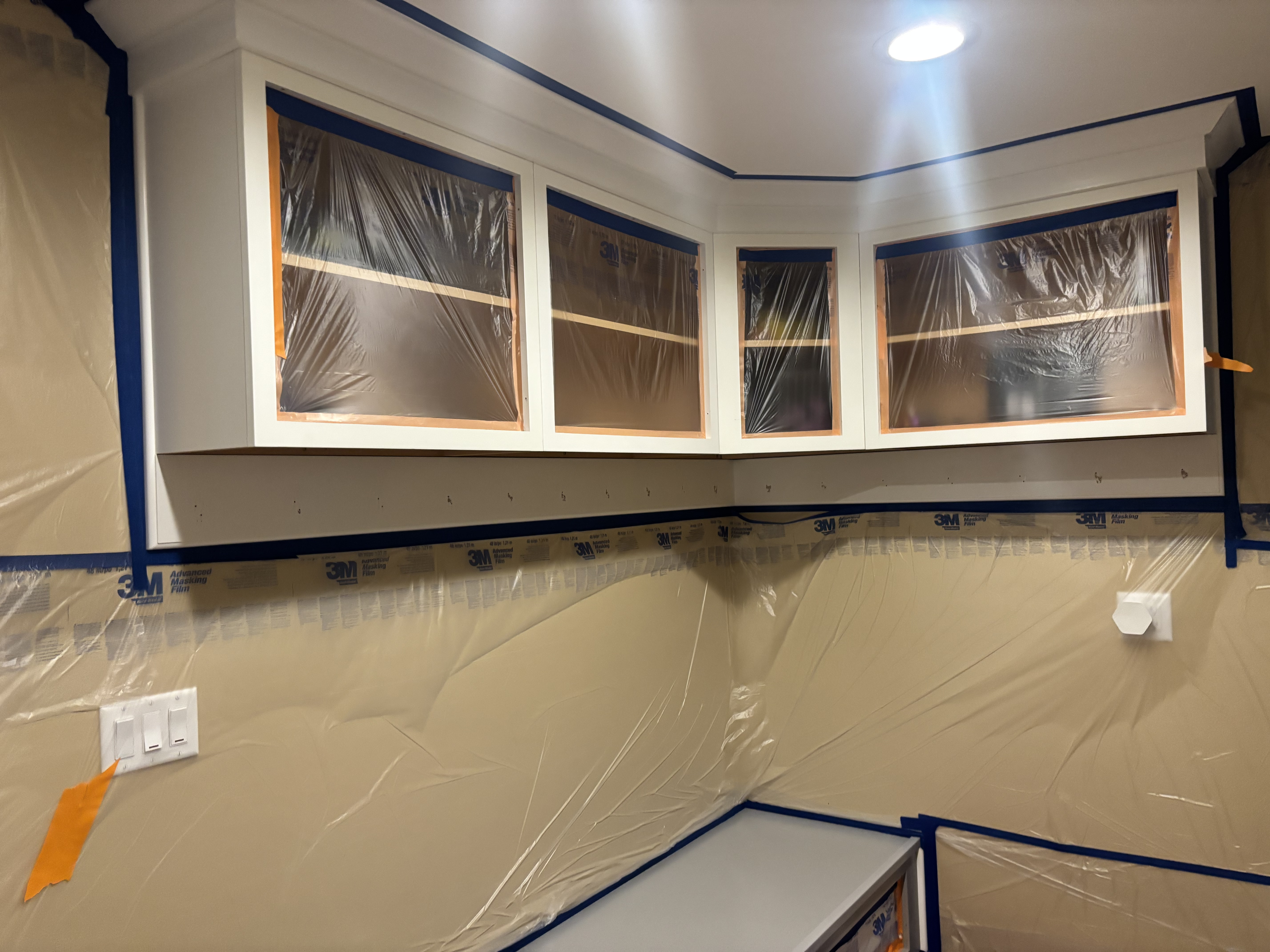 Surfaces protected during painting